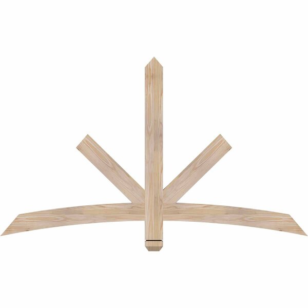 Ekena Millwork Alberta Smooth Timber Gable Bracket, Douglas Fir, 60"W x 35"H x 1 1/2"D x 3 1/2"F, 14/12 Pitch GBW060X35X0204ALB00SDF - main